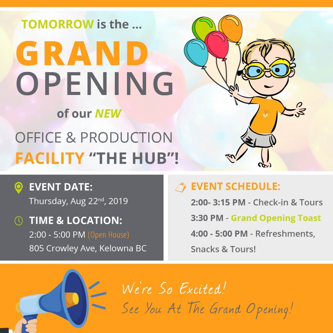 Waterplayers's tweet image. Excitement is brewing for our #GrandOpening celebration! Stop by Waterplay tomorrow from 2-5 PM to take a tour of our NEW facility, enter to win our #SummerPrizePack and lots, lots more! 🎉💦
#InteractiveDemo #ChampagneToast #TestPad #Snacks #WaterplayGrandOpening2019 #Waterplay