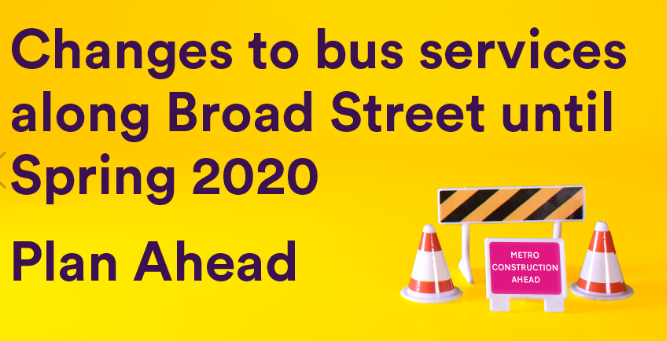 bhamconnected's tweet image. From Monday 2 September there will be changes to bus services along Broad Street. For maps of diversion routes and alternative stops, please visit: networkwestmidlands.com/fiveways #Birmingham #MetroExtension #Westside