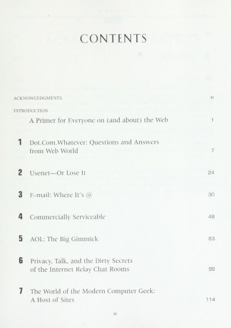 CD_Clawson's tweet image. Loving these chapter titles from a 1997 gay and lesbian guide to the internet.  

#QueerDH #QueerHistory