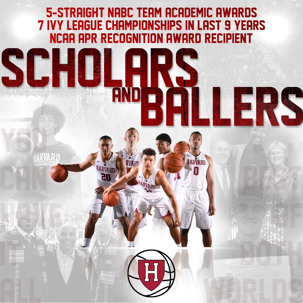 Scholars AND Ballers. ✅5-straight @NABC1927 Team Academic Awards ✅7 @IvyLeague championships in last nine years ✅@NCAA APR Recognition Award recipients #GoCrimson