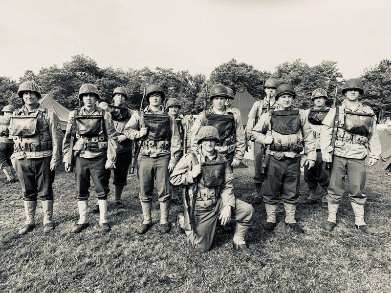 SCSGMOPS's tweet photo. #Shoutout to SGT Jason Roach w/ the #SCStateGuard PMD. Little known #Fact, SGT Roach is a #WW2 reenactor. Recently, his reenactment unit: Company C, 16th Infantry Regiment, 1st Infantry Division participated at a #DDay reenactment in Conneaut, Ohio. #WorldWarII #MilitaryHistory https://t.co/e3pxXi68MU