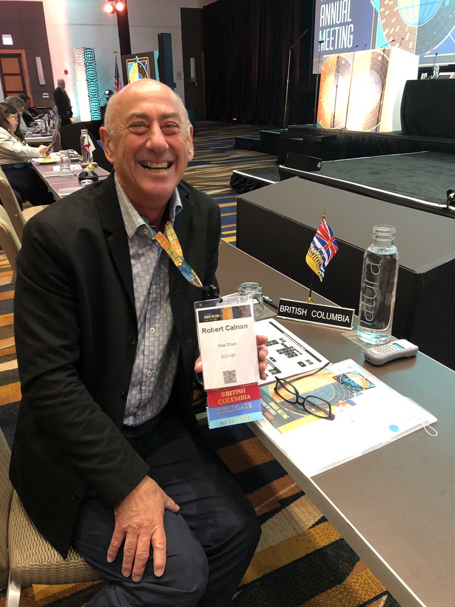 Our first official delegate moment at #NCSBN2019 - thank you Rob for being our #BCCNP representative!