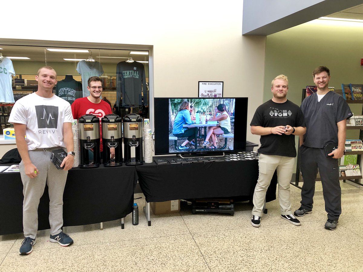 revive_yam's tweet photo. Thanks @cccnebedu for letting us come hang on campus today!
Students come grab some free coffee and a free notebook for stopping by. #reviveyam #thirdcityc https://t.co/40VwHfl7c8