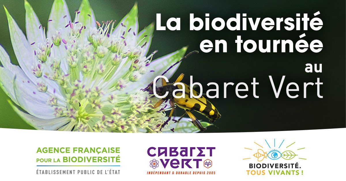 2 #festivals en 1 semaine ! L'<a href="/AFBiodiversite/">Agence Française Biodiversité</a> sera également au <a href="/CabaretVert/">Cabaret Vert</a> le 23 et le 24 août.
Programme :
⏩ 23 : Partagez vos visions du futur à 2050  dans "Les Imaginaires de la #biodiversité"
⏩ 24 : Tables rondes &amp; atelier « #BIOLAB ».
+ d'infos : facebook.com/events/1345141…
