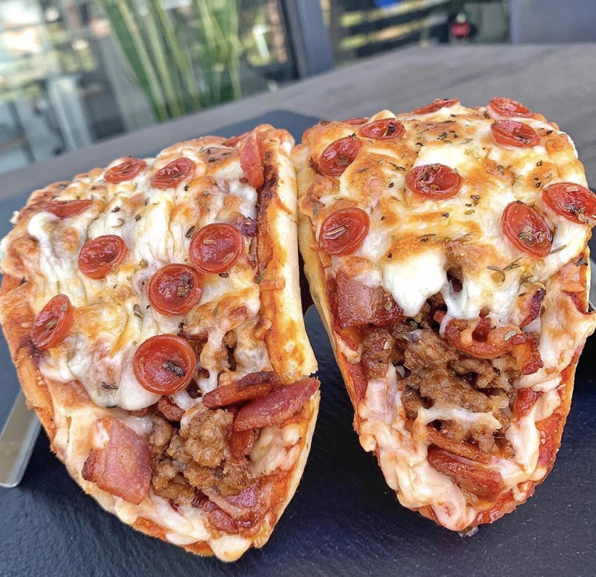 Meat Lovers Pizza Tacos by. 