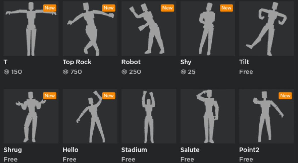 Roblox emotes