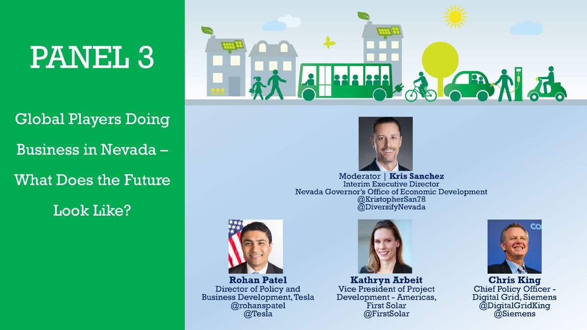 Our Interim Executive Director <a href="/KristopherSan78/">Kristopher Sanchez</a> will be the moderator of a panel during the <a href="/RTCSNV/">RTC Southern Nevada</a>'s Clean Energy and Transportation Summit tomorrow at <a href="/ThomasAndMack/">Thomas & Mack Center</a> Clean energy continues to be an expanding industry in Nevada helping to power our economy.