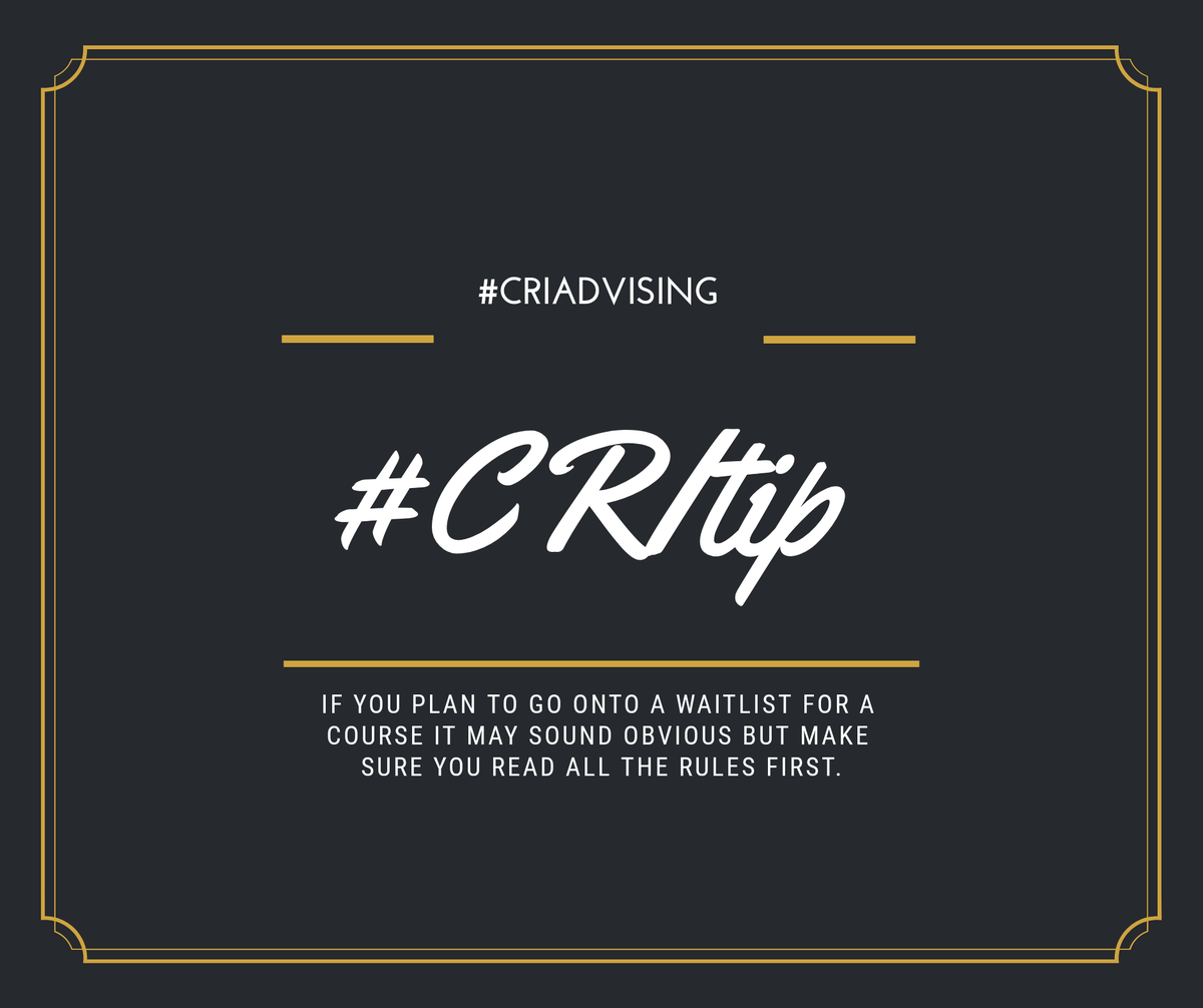 CreativeTMU's tweet photo. Often people add themselves to a #waitlist for a course they are already in  ⛔⁠

#CRItip: Waitlists are designed for students who are NOT in a course, not for students trying to switch sections.⁠

https://t.co/VC2or0HJRj⁠
#CRIadvising #ramss #ryerson #courses https://t.co/ci8DIGyntJ