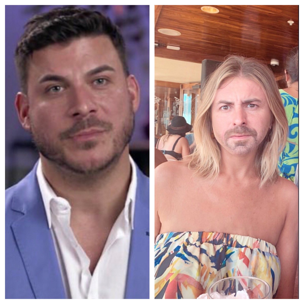 peaceandlove522's tweet photo. Am I crazy or does the Stassi Beau mash up look like Jax? #PumpRules #jaxtaylor #fromdarktoclark #bravotv #BravoCon https://t.co/VjpNV3nwfZ