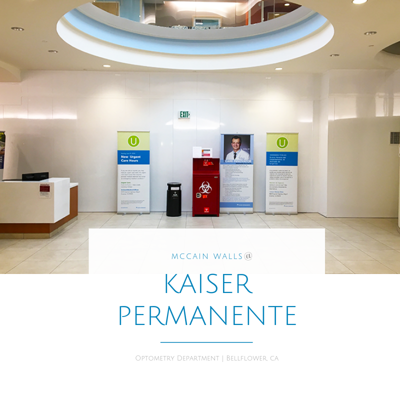 McCainMfg's tweet image. Check out the latest #McCainWalls project at #KaiserPermanente in Bellflower, CA. The double stacked modular walls system is located in their Optometry Department.