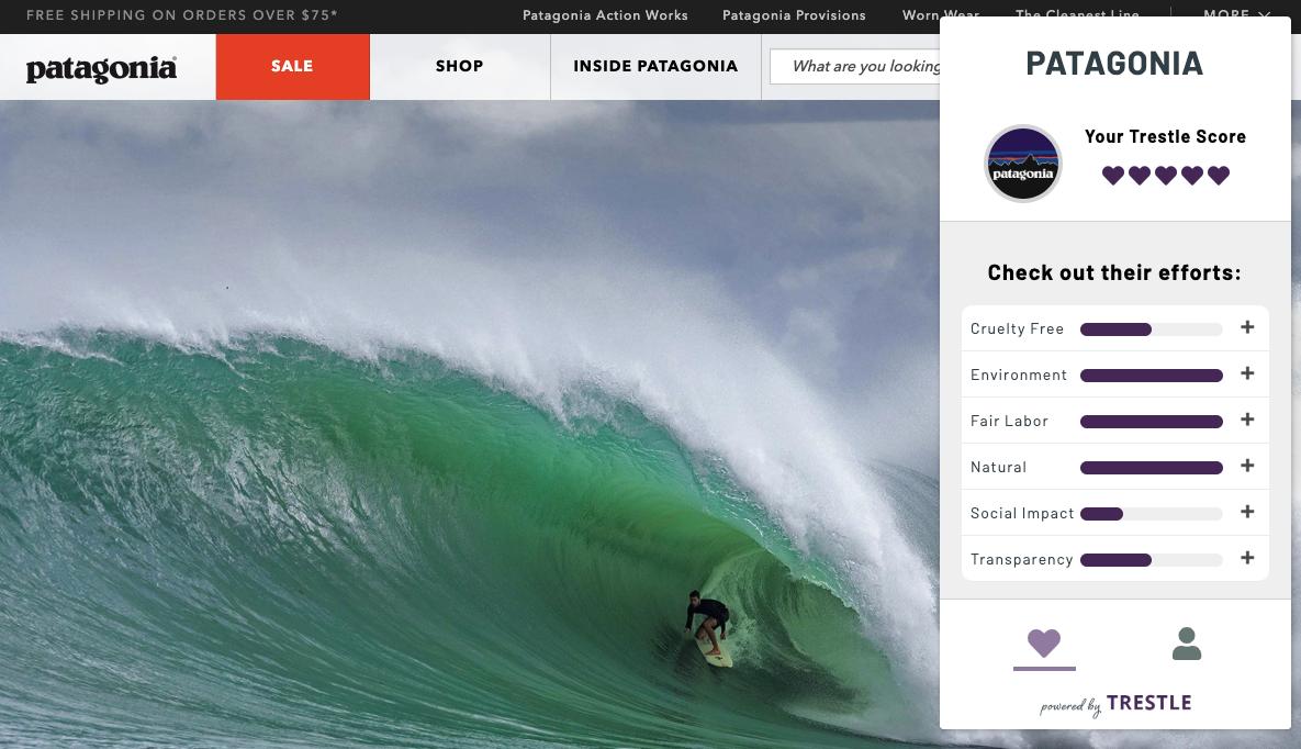 Melissa_B2B's tweet image. I've been using the #myTrestleButton to see if companies marketing matches their actions. For @patagonia, it's a yes. For @Allbirds it's only "kinda" because of their Fair Labor score. And I was quite surprised by @TOMSshoes. Try for yourself: mytrestle.com