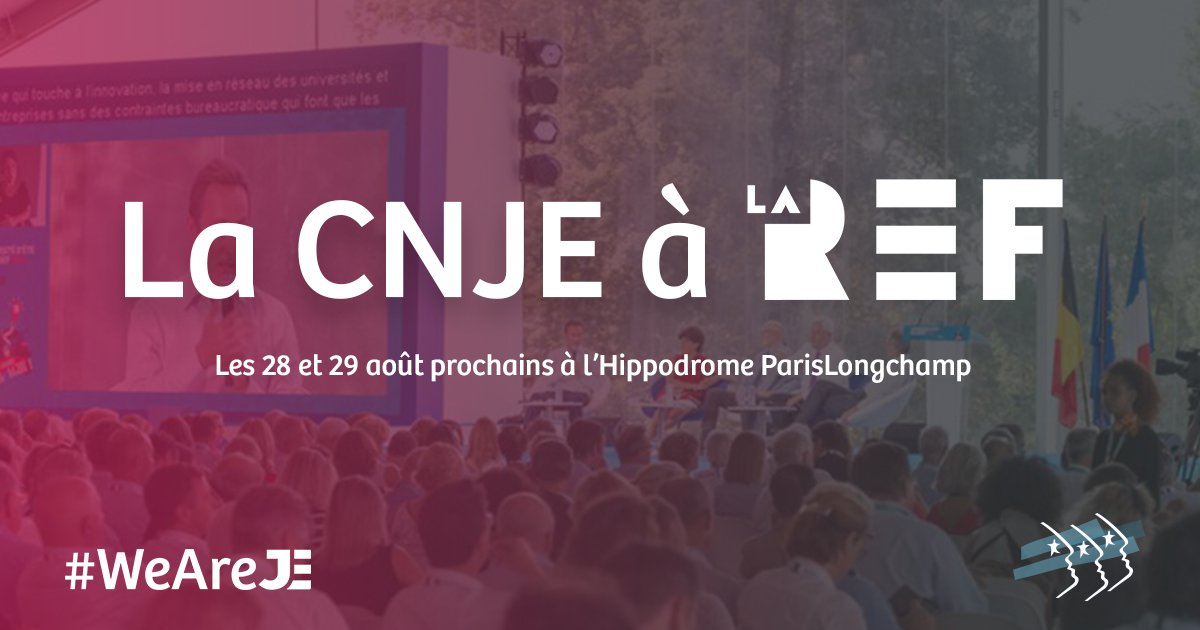 Les 28 &amp; 29 août, la <a href="/cnje/">Junior-Entreprises</a> sera présente à #LaREF, le plus grand rassemblement des entreprises les plus dynamiques de France organisé par le <a href="/medef/">Mouvement des Entreprises de France</a>, pour y présenter sur son stand le 1er Mouvement Etudiant de France !

Plus d'infos : laref-inscriptions.fr 

#WeAreJE #50ansJE