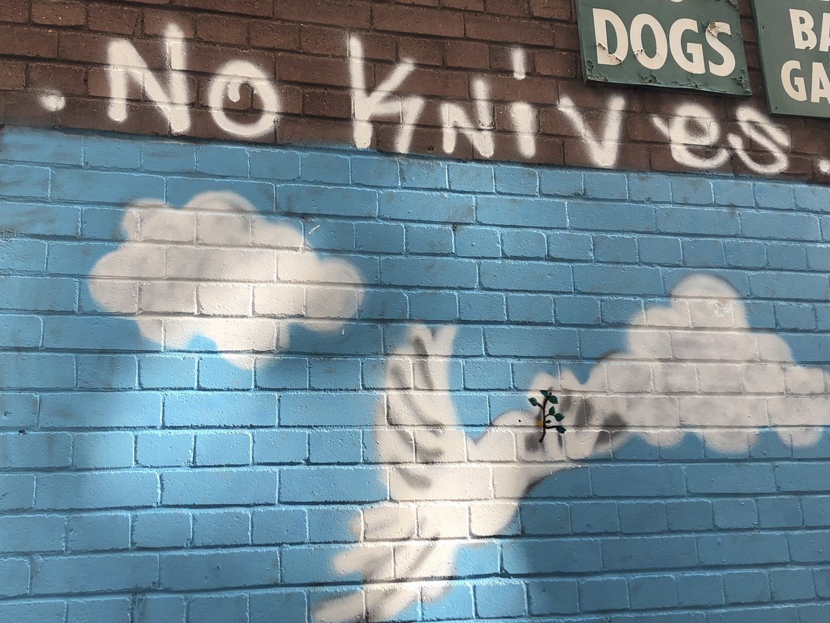 A very clear message for the community here at #MunsterSquare One we can all get behind #noknives