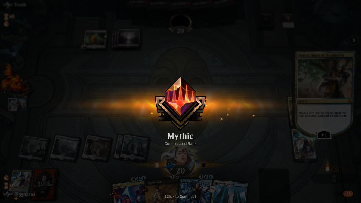 riggflectormage's tweet photo. 4x Mythic. Top 1k again this month? We'll see.
#EsperControl #MtG #MTGA https://t.co/umWitsUgJY