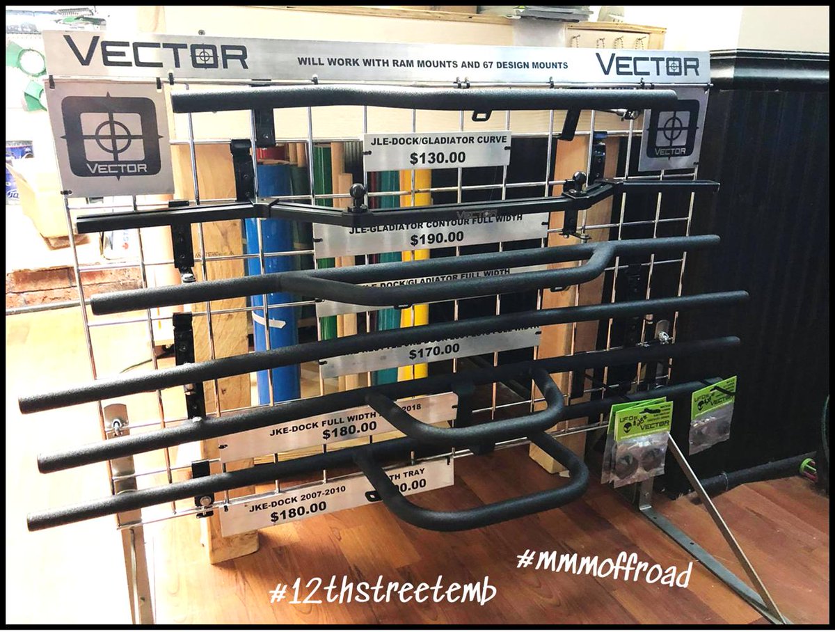 12thstreetemb's tweet photo. Make sure you come see us at @OCJeep and check out all the new products we will have with us! 🙃
#Vectorbars... So much versatility in one product!!  👍👍
#oceancityjeepweek #OCJW #vectoroffroad #12thstreetemb @mymetalmadness #mmmoffroad  #Bartact #DV8offroad #digitalstrategygal https://t.co/Fnk0JnTBJ3