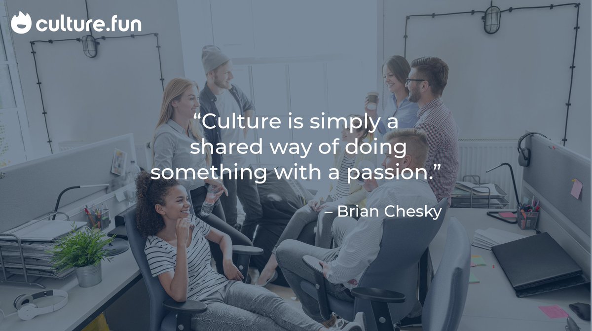 CultureDotFun's tweet image. “Culture is simply a shared way of doing something with a passion.” – Brian Chesky      #culturefun #companyculture #quoteoftheday #company