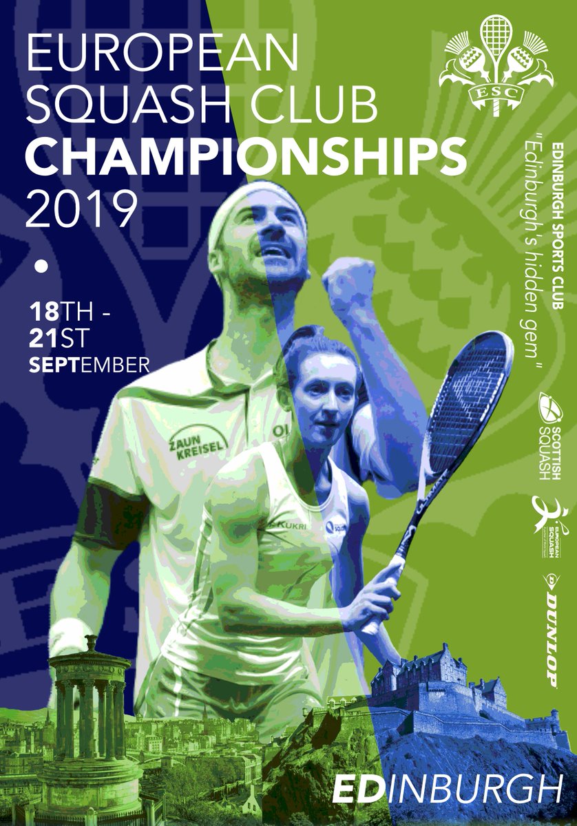 EdinburghSportsClub (@edinsportsclub) on Twitter photo Only 4 weeks to go until the European Club Championships gets underway in Edinburgh. 19 teams, 10 countries and some of the best in the world!
<a href="/Scottish_Squash/">Scottish Squash 🏴</a> <a href="/EuropeanSquash/">European Squash Federation</a> <a href="/Edinburgh_CC/">The City of Edinburgh Council</a> <a href="/VisitScotland/">VisitScotland</a>
#ECC2019 Only 4 weeks to go until the European Club Championships gets underway in Edinburgh. 19 teams, 10 countries and some of the best in the world!
<a href="/Scottish_Squash/">Scottish Squash 🏴</a> <a href="/EuropeanSquash/">European Squash Federation</a> <a href="/Edinburgh_CC/">The City of Edinburgh Council</a> <a href="/VisitScotland/">VisitScotland</a>
#ECC2019
