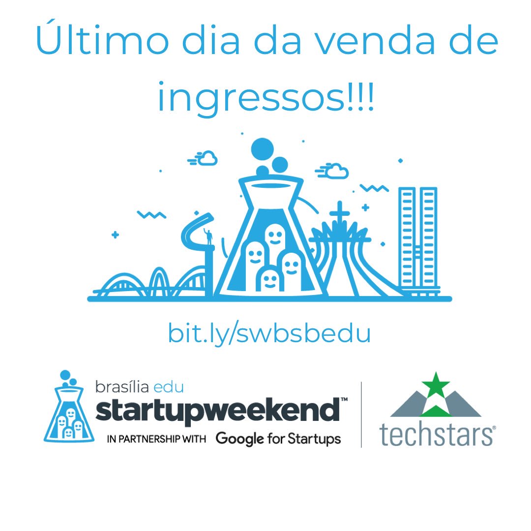 Hoje é o último dia para garantir sua vaga no Startup Weekend Brasília Educação!

Inscrições aqui: bit.ly/swbsbedu

#swbsbedu #bsb #startupweekend
