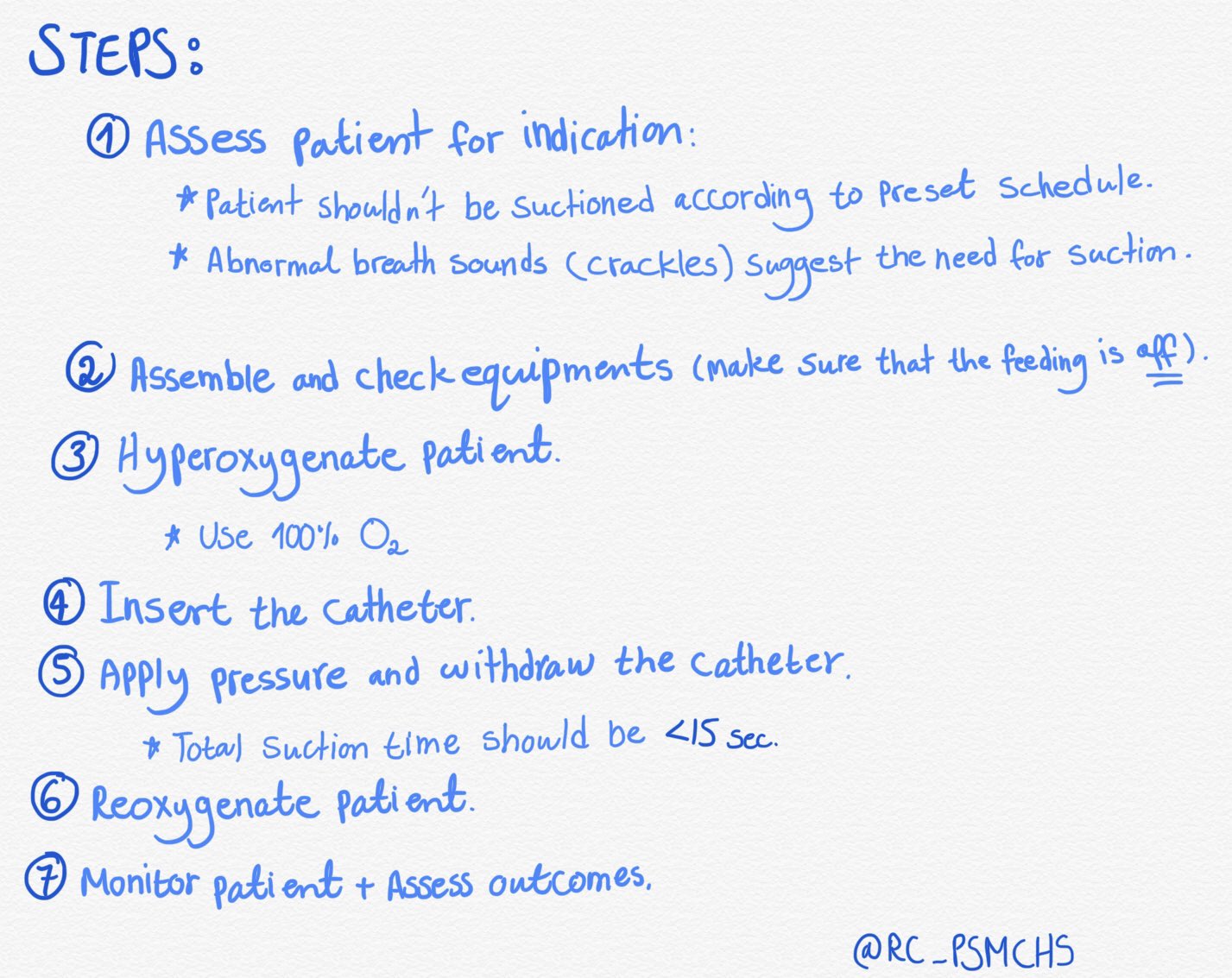 RC Students Club On Twitter Endotracheal Suctioning Steps Https t co 2sQT7tnRY0 Twitter