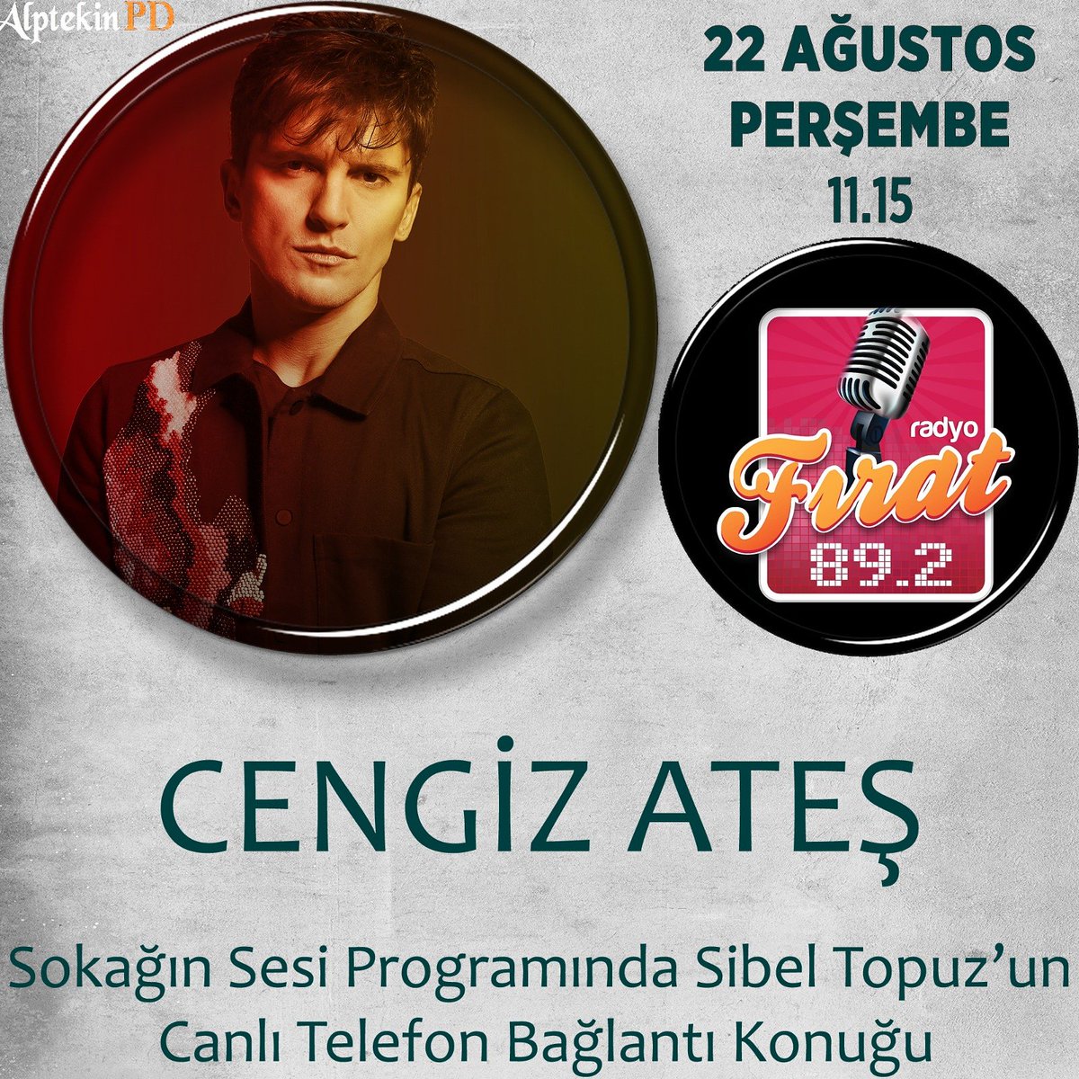 Cengiz Ateş 22 Ağustos Perşembe Günü Saat 11:15'te Radyo Fırat Sokağın Sesi Programında Sibel Topuz'un Canlı Telefon Bağlantı Konuğu Olacak Sakın Kaçırmayın... <a href="/cengiz_ates/">Cengiz Ates</a> @emrah_hocaoglu <a href="/radyofirat1/">Radyo Fırat</a> @sibeltopuz.st <a href="/cenkleyoklama/">Cenk ALPTEKİN</a>