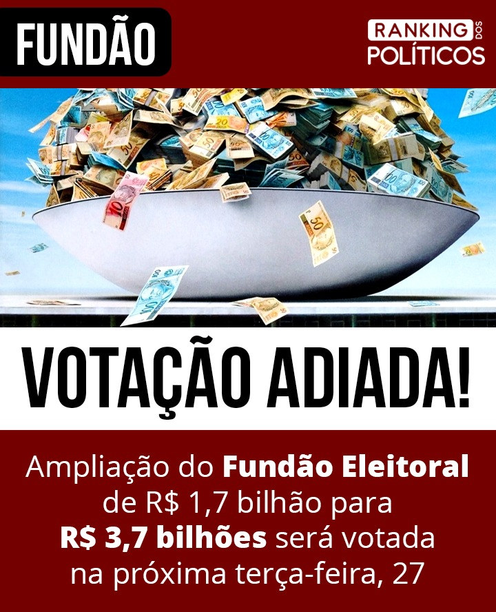 RankPolitico's tweet photo. Não daremos trégua! Vamos nos mobilizar ainda mais e pressionar para que esse absurdo não passe.

#NaoAoFundaoEleitoral https://t.co/gA17667pS6