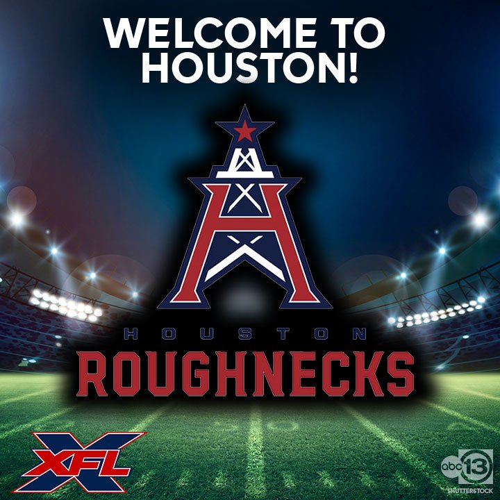 abc13houston's tweet photo. IT'S ROUGHNECK SEASON! Welcome to H-Town! What do you think of Houston's XFL team name? @xfl @xflhouston #XFLTeamNames https://t.co/Q6dikGXAZZ https://t.co/43o2zlI4uF
