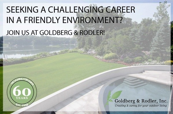 Seeking a fulfilling, challenging career in a friendly environment? Join us at @goldbergrodler! Check out our open positions here: bit.ly/2ZeCK3X #employmentopportunity #workisfun #landscapelife #careergoals