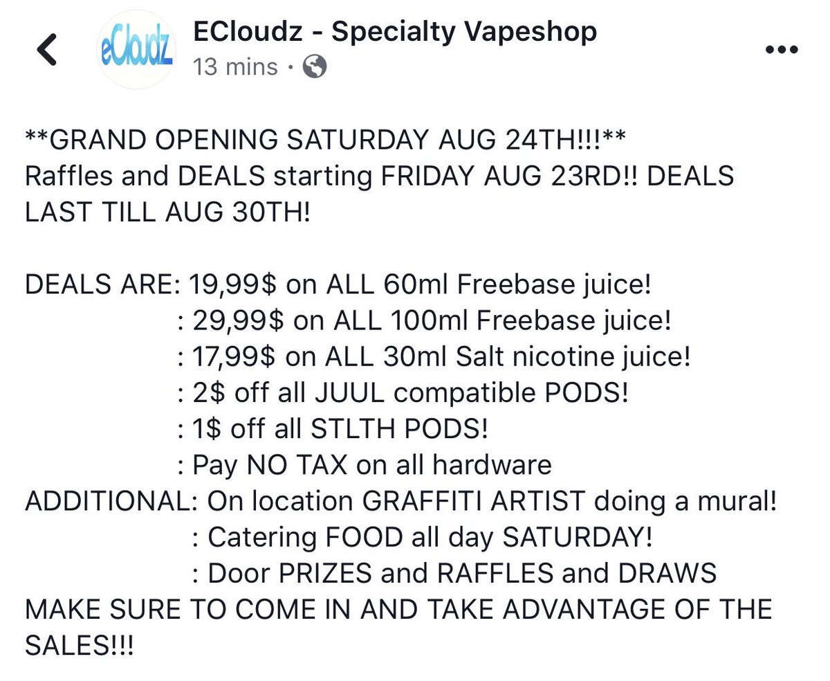 hayleylf1's tweet photo. #ECLOUDZ
GRAND OPENING https://t.co/H9KS5AiYLW