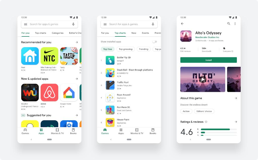 GooglePlayBiz's tweet photo. ✨ The Google Play Store is getting a new look! ✨
 
The visual redesign will include a sleek UI and updated details page layout to improve app discovery and accessibility for users.

Read the blog → https://t.co/S11awuhneq

Optimize your store listing → https://t.co/LgncjBFP2Y https://t.co/gnKgwZ0DxP
