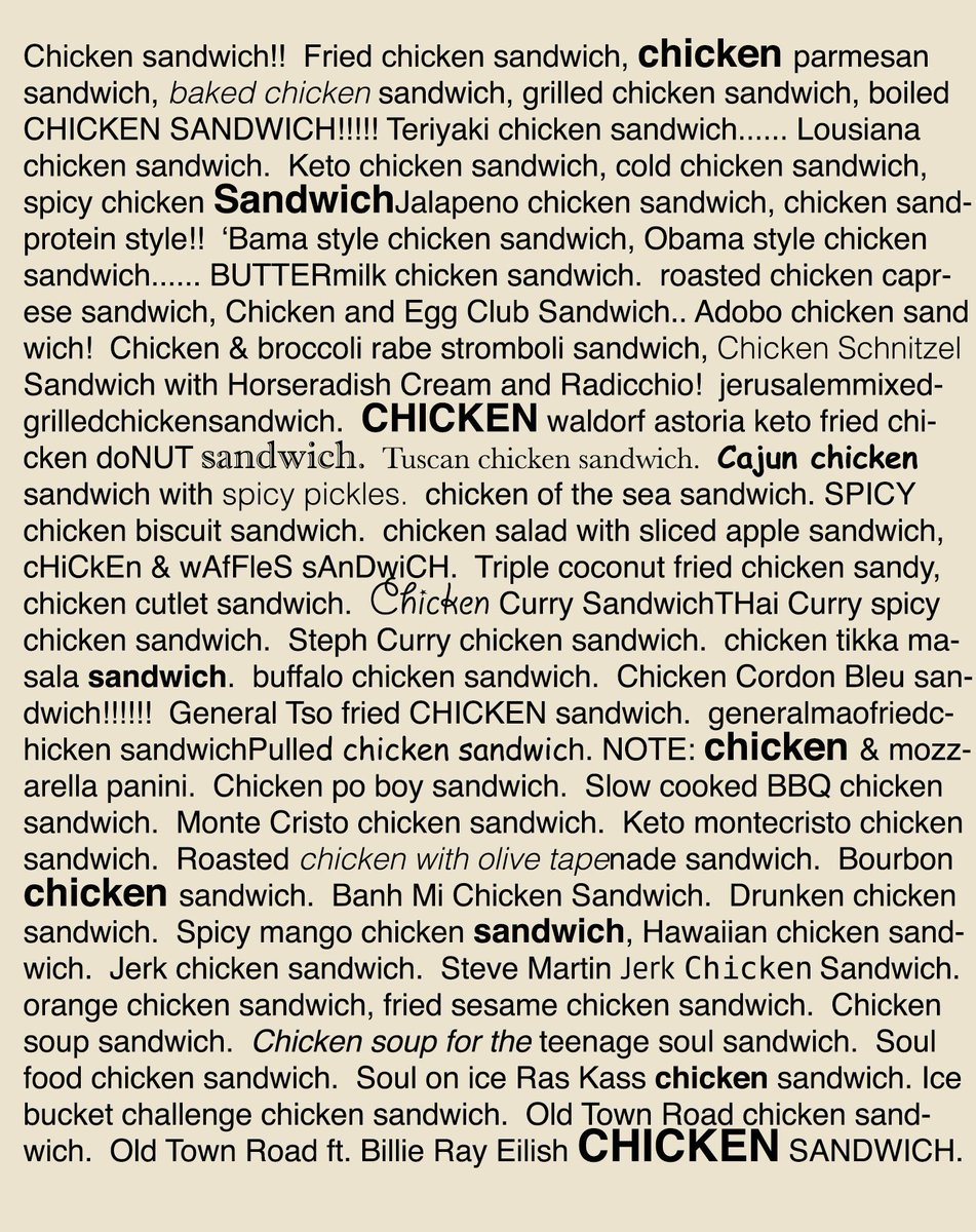 hikristofferson's tweet photo. Privacy Policy Chicken Sandwich! https://t.co/qDutfemU1g