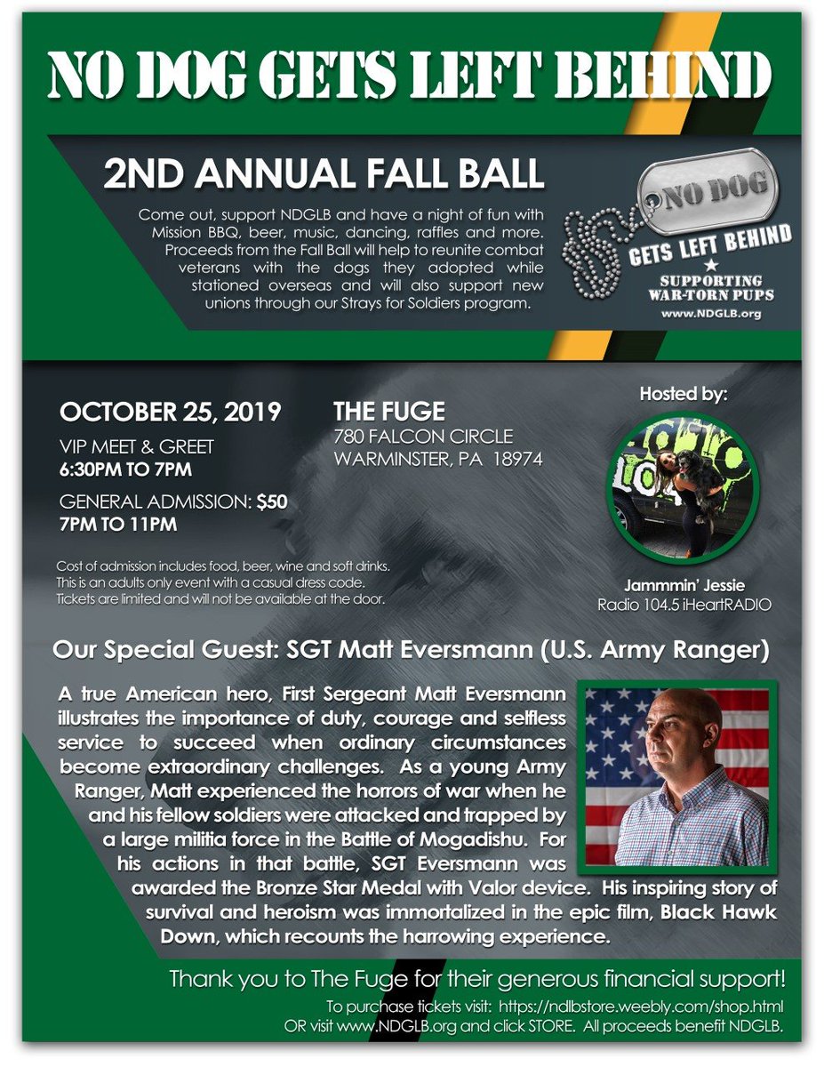 Alt1045Philly's tweet photo. Exciting news- @JammminJessie will be hosting The 2nd Annual Fall Ball Fundraiser for @NDGLB: 10/25 at The Fuge in Warminster, PA! 🐶🎖️🇺🇸

Event and ticket details HERE: https://t.co/WqtyqktZjq https://t.co/i1pZrhPJ4C
