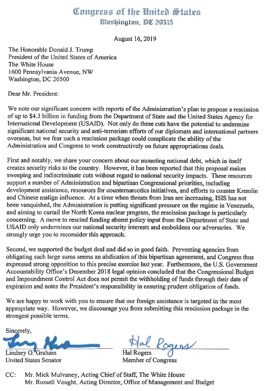 AIPAC's tweet photo. We stand by these bipartisan, bicameral calls reiterating Congress’ constitutional authority to appropriate funds and urging no last minute rescission of foreign aid. https://t.co/PvzWyPv9oy