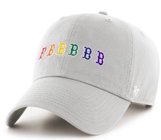 rainbow red sox hat