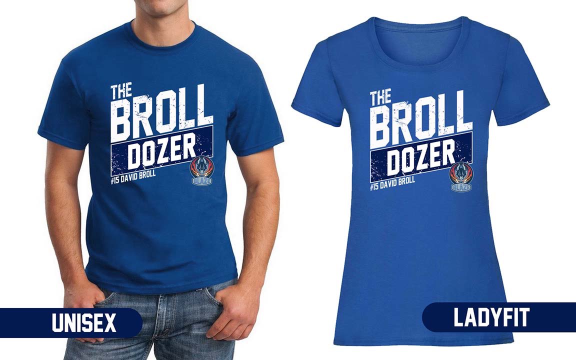 covblazestore's tweet photo. So a couple of weeks back we promised our @covblazehockey fans an @brolldozer1993 tee shirt. Well here it is guys. It will be on sale at https://t.co/572WXOgJtK from tomorrow and we will have some with us at the game on Sunday #BrollDozer https://t.co/RgFvBRdVhk