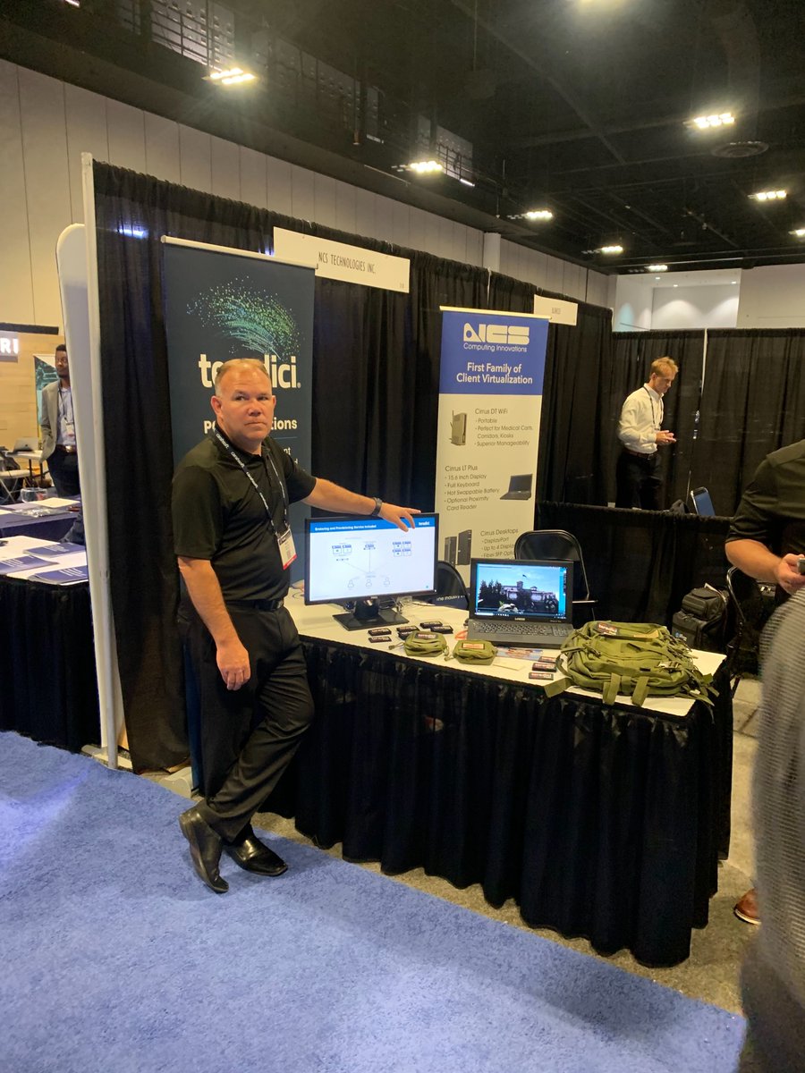 hpanyware's tweet photo. We're at the @@DoDIIS_WW conference in the @infoNCS booth! Stop by and learn about new product updates, near-term roadmaps and new PCoIP technologies 💥 #DoDIIS19 https://t.co/Ezaf3C9kpi
