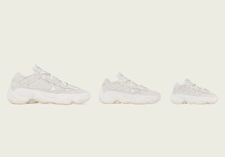 The adidas Yeezy 500 "Bone White" will release in full family sizes on August 24th
Cop here 👉 bit.ly/221HEP8
