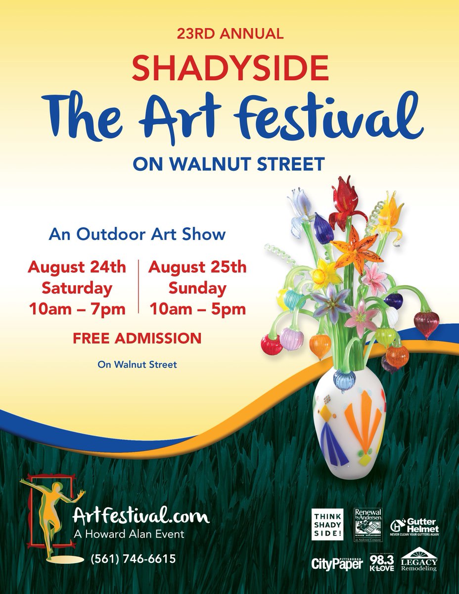 PGHDistrict8's tweet photo. THIS WEEKEND: Enjoy local art on a car-free Walnut Street in Shadyside. For details, visit https://t.co/17bJzWz162. https://t.co/eRluRgAbcH