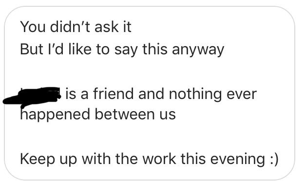 d8inginSF's tweet photo. BUT WAIT, there’s more! He then texted me afterwards clarifying, unprovoked, that they are NOT dating. https://t.co/tggvvjyzYo