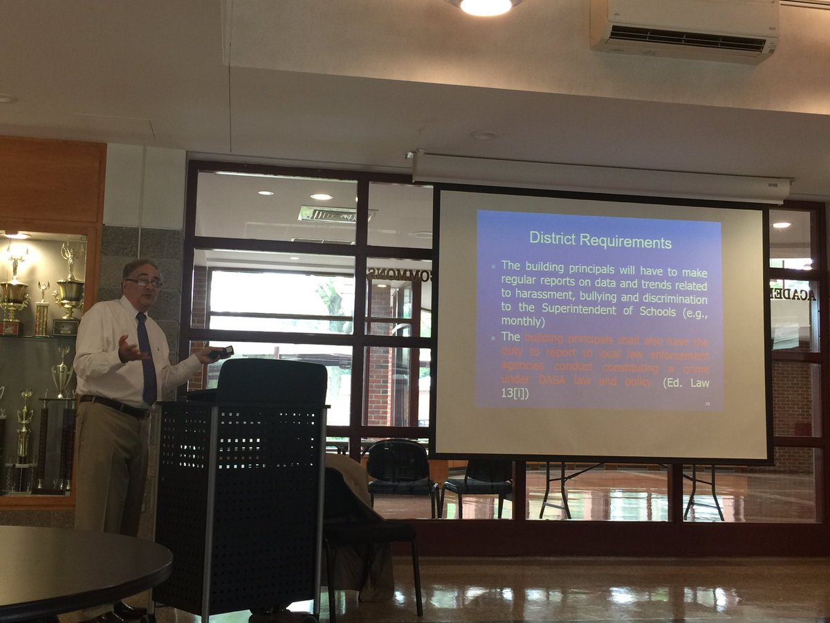 hmccarthyccsd's tweet photo. David Shaw speaking to new and aspiring school leaders on legal origins and district requirements. #WeAreChappaqua #CHAPLS19 https://t.co/4JplqkDrvQ