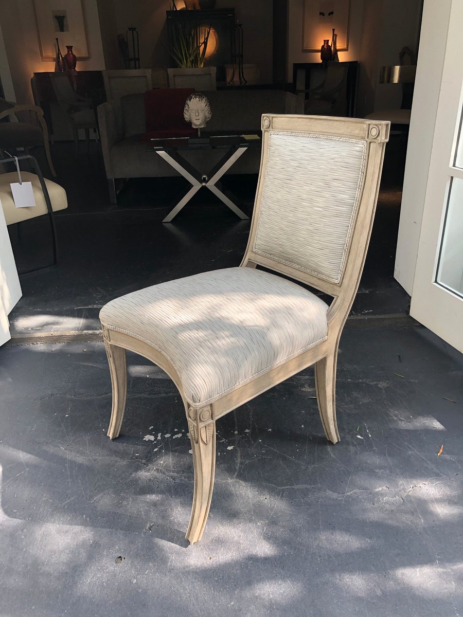 JRobertScott's tweet photo. Eight New Tuscany Carved Dining Side Chairs &amp; Two Tuscany Carved Dining Arm Chairs upholstered in JRS Ottoman Strie! 50% Off SALE! Call for more information. New York 332 209 2241 / Los Angeles 323 218 7590 / Chicago 312 718 0675 https://t.co/EsSV0g6x2J