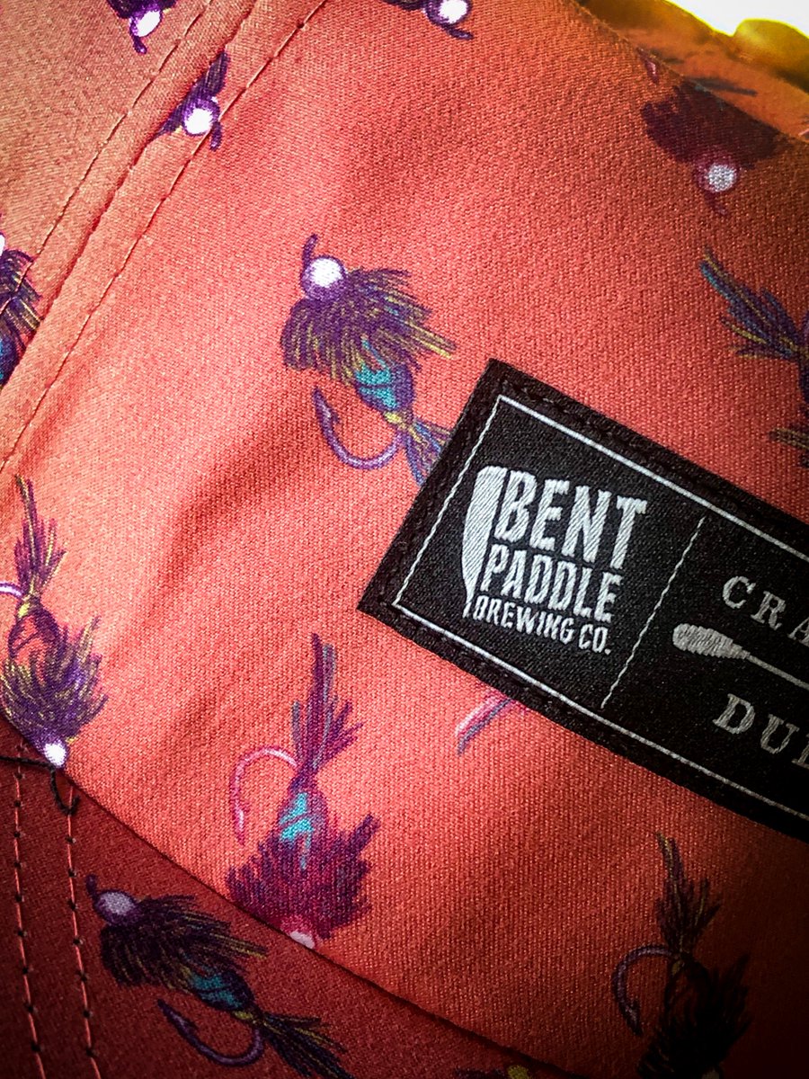 bentpaddlebeer's tweet photo. NEW HAT ALERT! From a rugged green waxed canvas, to your classic dad hat (now in pink flavor) to the SuperFly Salmon Fly Fish print hat, we've got something for everyone, come check them out for yourself! Online next month 🍻 https://t.co/JrOA4eM6WP