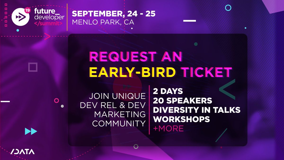 SlashDataHQ's tweet image. futuredeveloper.io
🔔Last call!
🐣Early-bird tickets for our #FutureDeveloper19 event are almost over. 
🎟Grab yours while you still can and save $200.