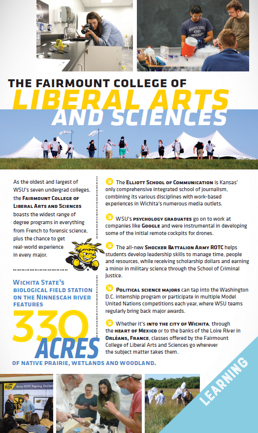 wheatweet's tweet photo. As our largest college, @FairmountWSU houses a wide range of majors from social work to communication to psychology to physics to political science and many more. 
Details: https://t.co/NOixMRBXqm
Overview 👇🏾 https://t.co/MWjIdbccBv