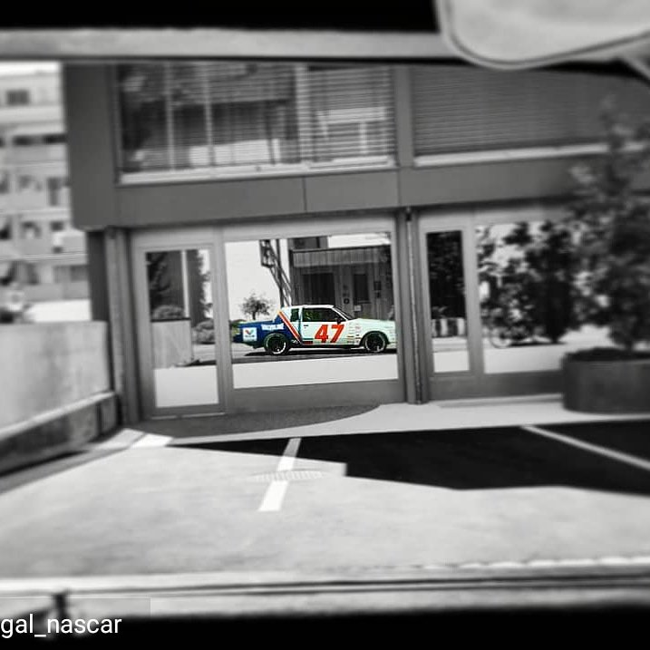 Thebohindel's tweet photo. #crossedflags. Halfway through the week. Well people, we made it & it only downhill from here. So lemme bless this tweet from an IG follower buick_regal_nascar. He's from Switzerland who has a Ron Bouchard #47 valvoline clone that is his daily. #nascarworldwide https://t.co/DLVrwHsred