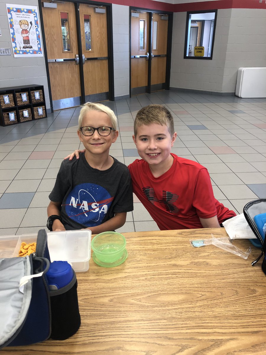 These boys earned lunch with a friend today! #bearshine