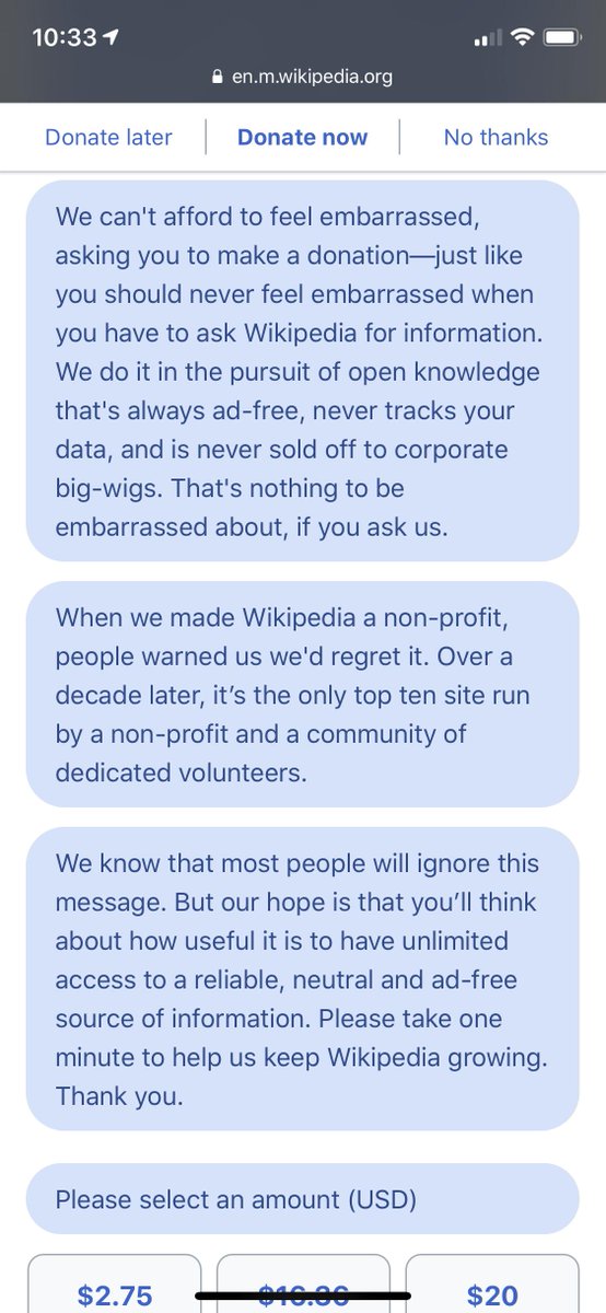 Comex On Twitter Wikipedia S New Fundraising Banner Is Pretty