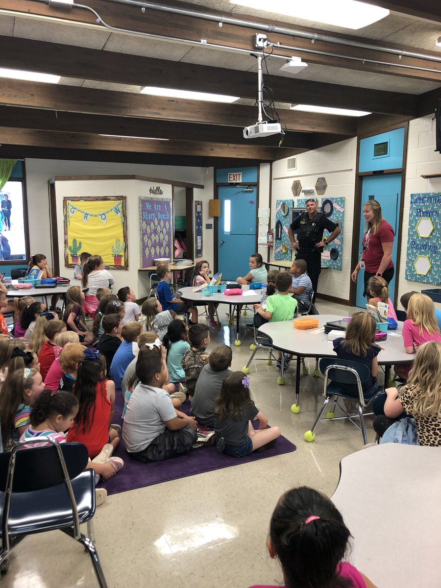 Leut. Burleyson speaking to 1st Graders about being a community helper <a href="/BostianES/">Bostian Elementary</a> <a href="/BESclarkhp/">Hannah Clark</a> <a href="/MrsChavisBES/">Mrs. Chavis</a> <a href="/staceyburleyson/">Stacey Burleyson</a>