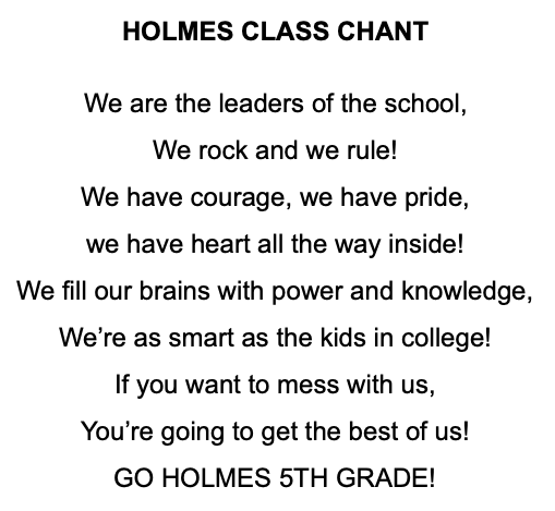Here is our student made class chant! We will use this to start our morning meeting each day! #morningmeeting #classchant