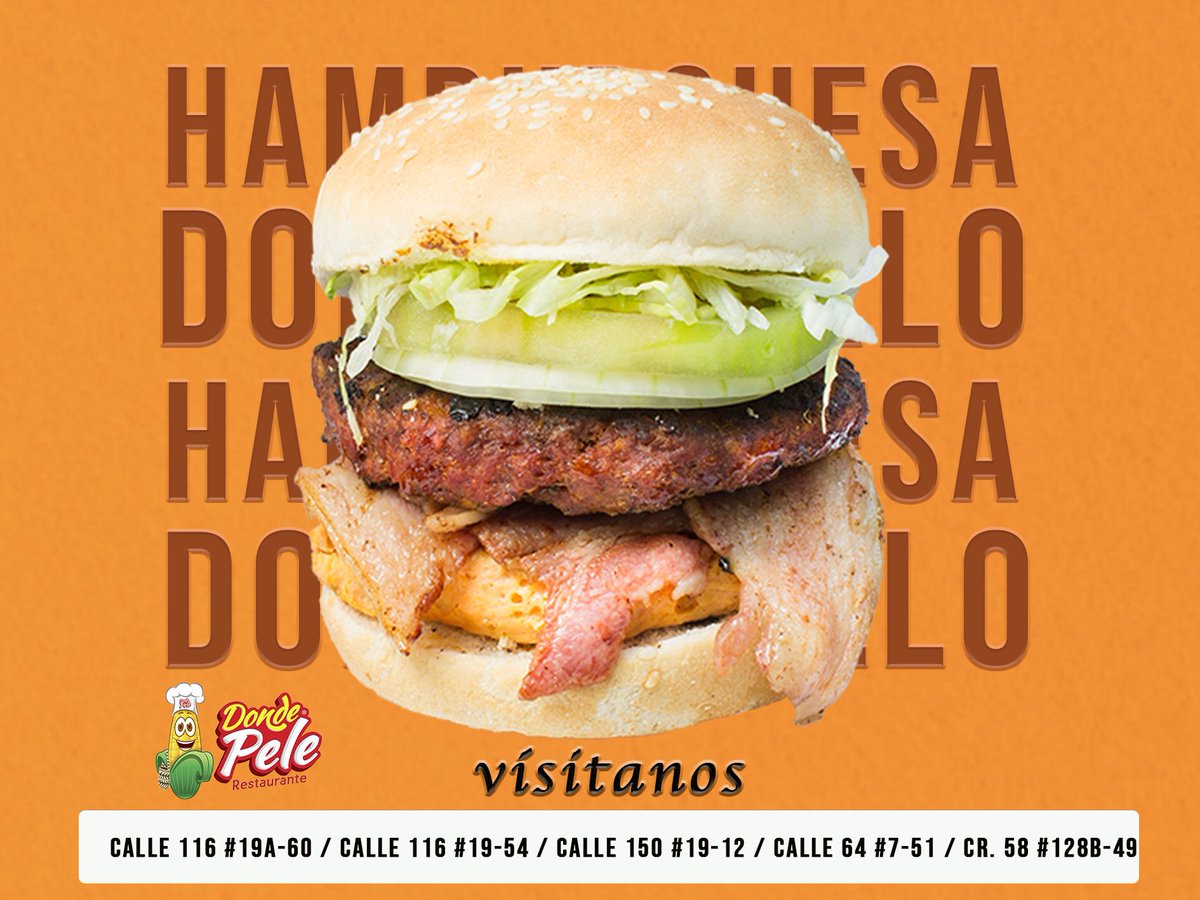 Ven a disfrutar #dondepele el máximo sabor de la comida rápida costeña en #Bogota 🍔🌭🍟