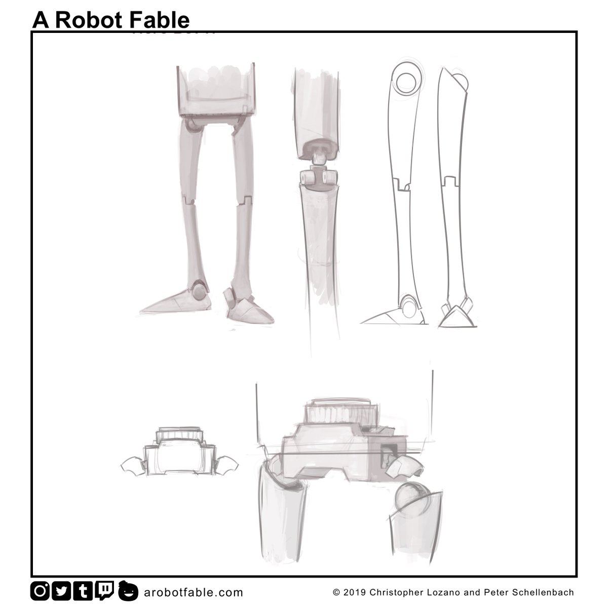 ARobotFable's tweet photo. Working on #hip and #knee #details. #sketches #robots #robotart #robotcomics #art #designs #charactersketch #originalcharacter #comic #comics #ipadpro #procreate #drawing #fable #book #illustrations #characterdesign https://t.co/K9iihukJqI